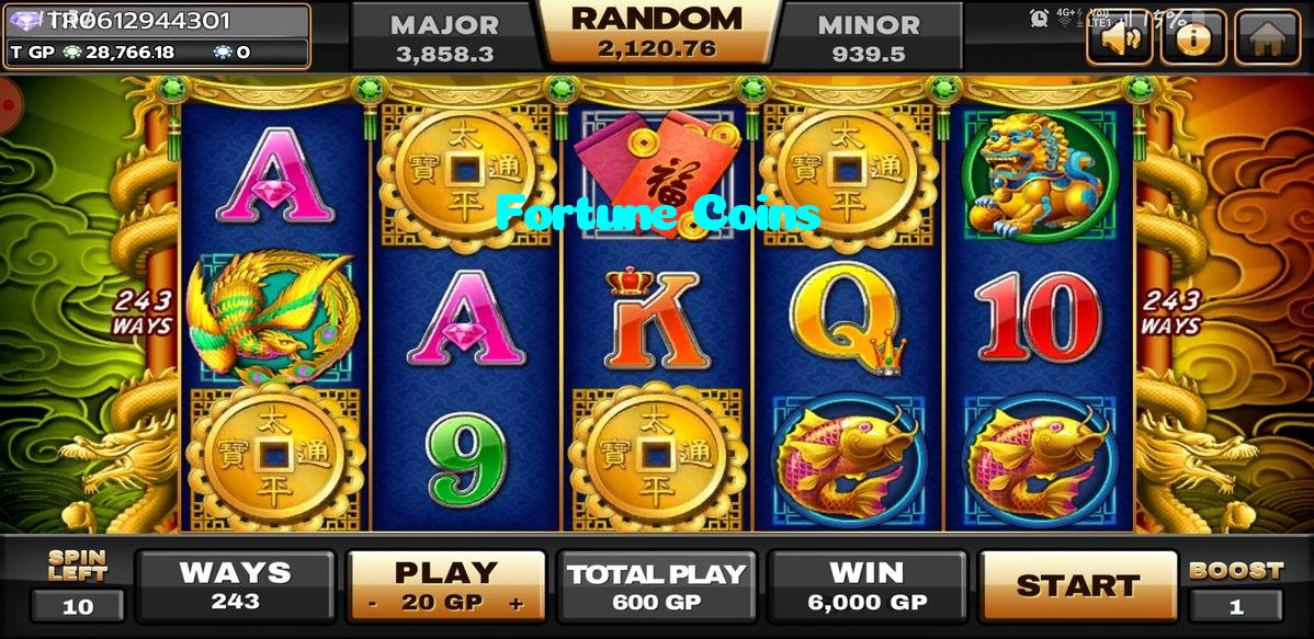 Fortune Coins casino presented on mobile device in Pakistan with slots and live games